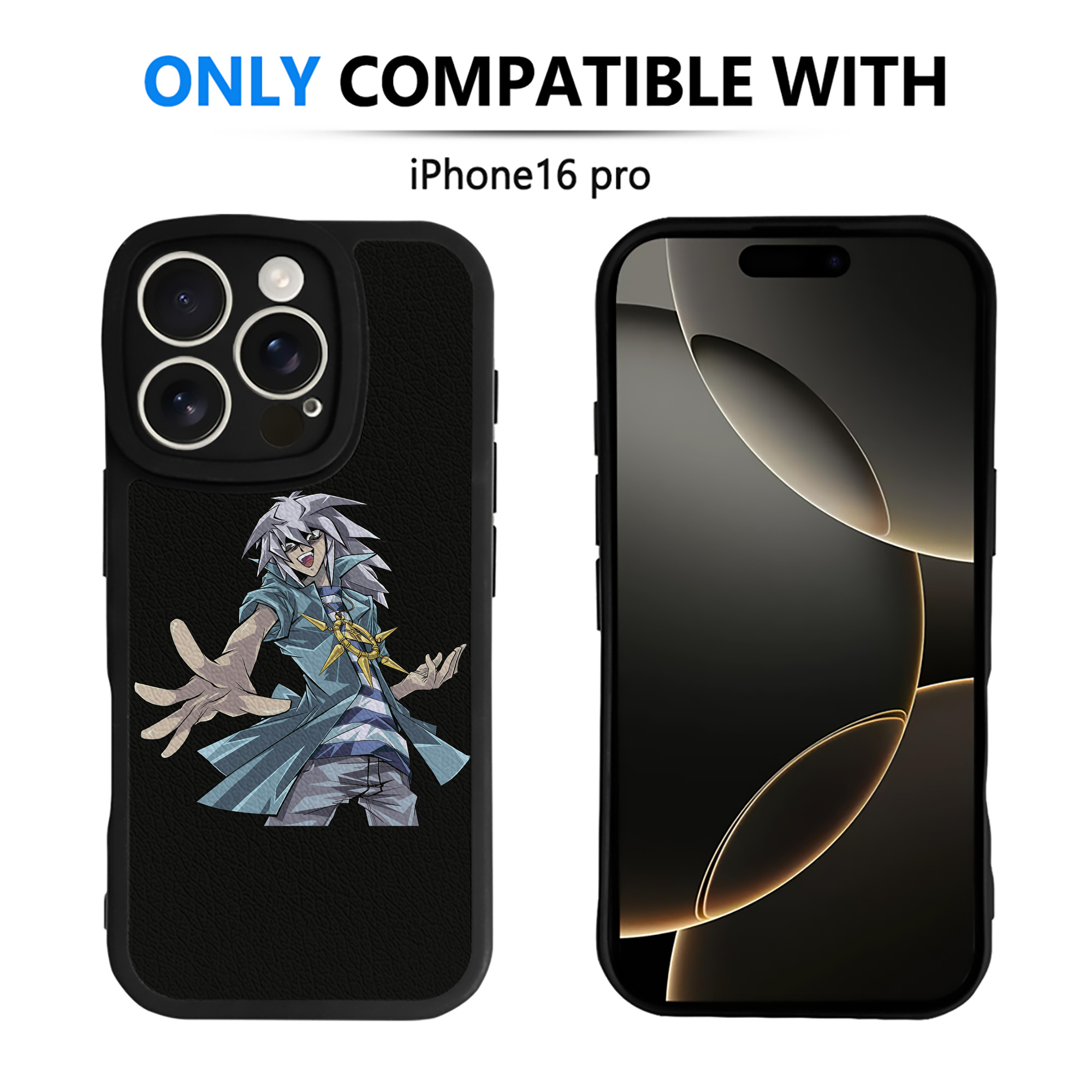 （画像用） 遊☆戯☆王 Yu-Gi-Oh! 【iPhone 16シリーズ対応】シリコンスマホケース（レザー調） 材質：シリコン